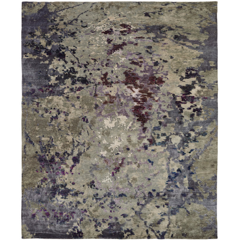 Hand Knotted Area Rug, Rectangle 2' x 3'