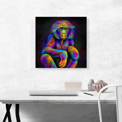 «Bonobe Monkey Pygmy Chimpanzee», grand singe d'Afrique, impression sur toile tendue