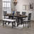 1-Piece Upholstered Design Seat Wheat Charcoal Finish Bench
