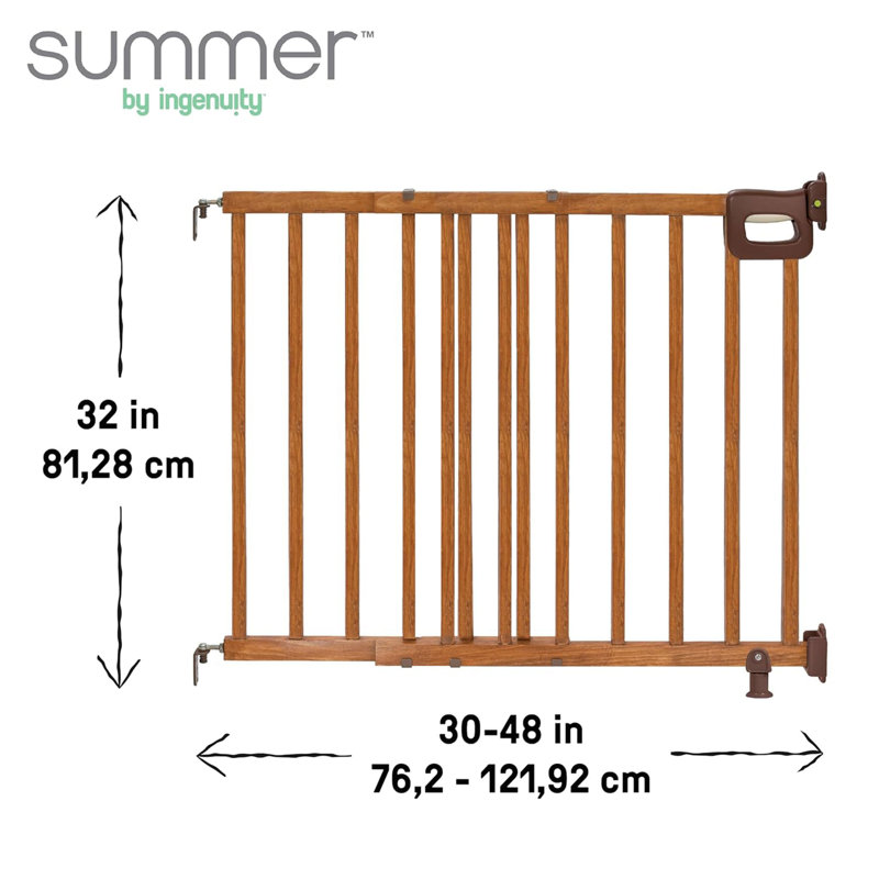 Evalinda Metal Adjustable Pressure Mounted Pet Gate With Door