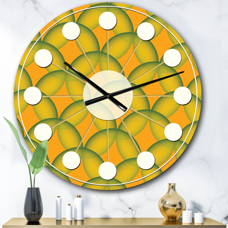 Horloge murale rétro Mid-Century, Surdimensionné