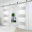 Portes blanches en verre givré Sete avec trousse de quincaillerie d'installation Sete-58144666-58144647