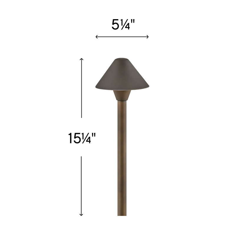 Oil Rubbed Bronze LED Pathway Light with Cone Shade