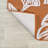 Delmoe High-Low Two-Tone Monstera Leaf Orange/Ivory Indoor/Outdoor Rug-1985158407