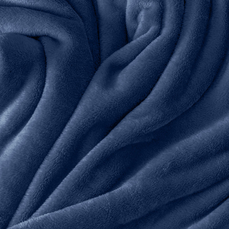 Couverture polaire Bare Home, Bleu foncé, Jeté