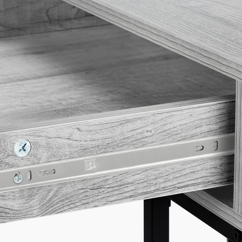 Bureau d'ordinateur, bureau personnel, ordinateur portable, tiroirs de rangement, L 48 po, travail, métal stratifié, contemporain, moderne
