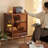 Nut-brown Solid Wood+Tempered Glass+Stainless Steel Display Cases