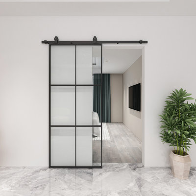 SARTODOORS Solid French Double Doors 84 X 80 Inches Clear Glass 3 Lites | Felicia 3355 White Silk | Wood Solid Panel Frame Trims | Closet Bedroom