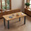Thickened solid wood rectangular dining table
