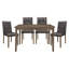 Table de salle à manger noyer brun à finition rectangulaire 1pc