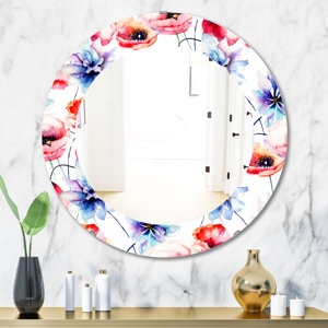 East Urban Home Blossom 18 Traditional Wall Mirror | Wayfair