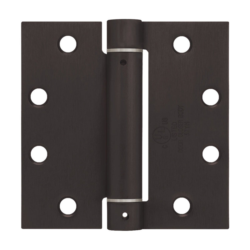4.5" X 4.5" , Spring Hinge, UL Listed, Satin Chrome, Oil Rubbed Bronze