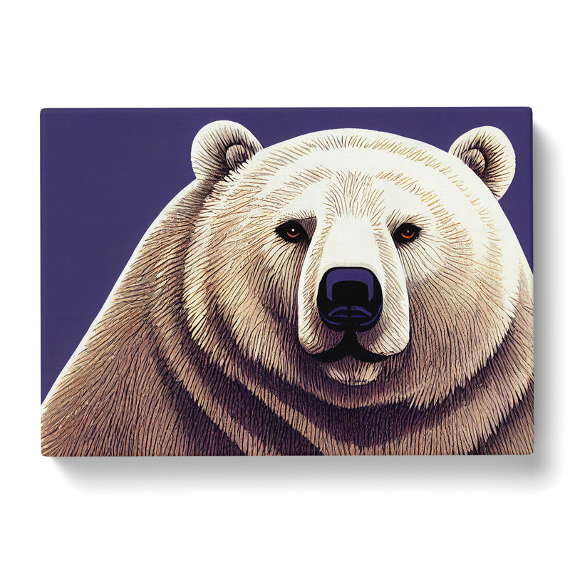 Graceful Polar Bear - Wrapped Canvas, 35cm H x 50cm W x 3cm D