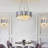 Modern Round Chrome K9 Crystal Chandelier, Height-Adjustable