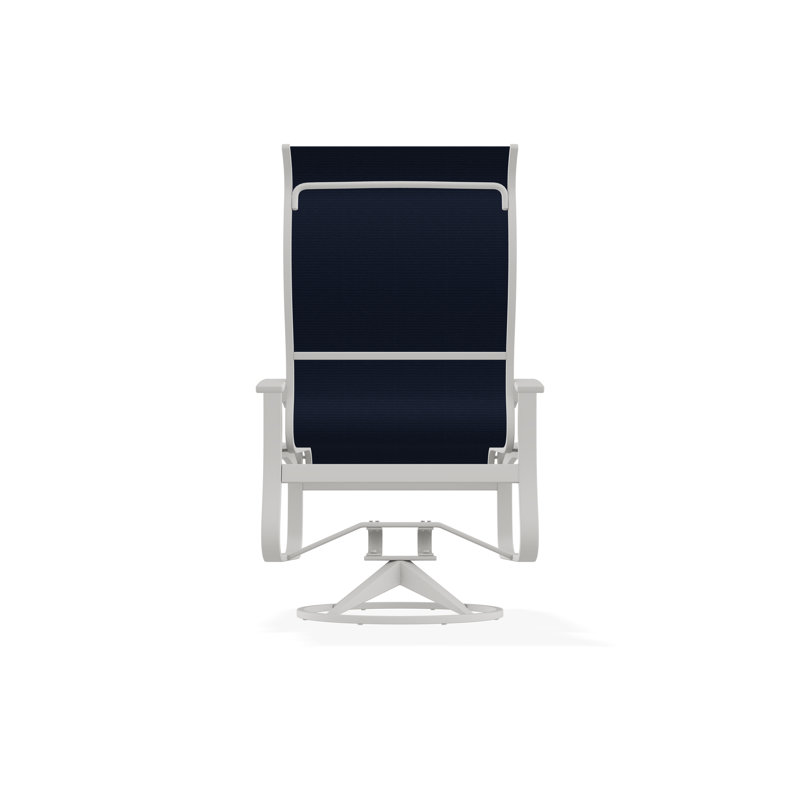 Belle Isle Outdoor Dining Chair, Navy 13D Sunbrella®, Snow