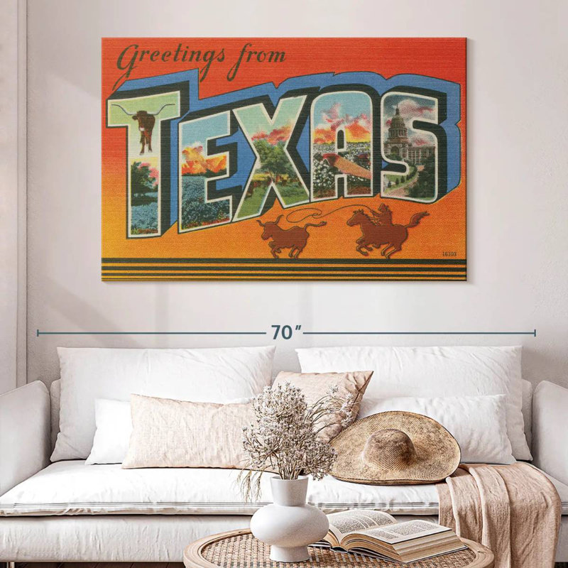 Ravi Greetings From Texas, H 34 po x l 51 po