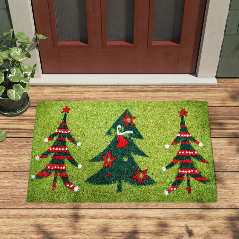 Kalmanovitz Non-Slip Christmas Outdoor Doormat, Rectangle 2' x 3'