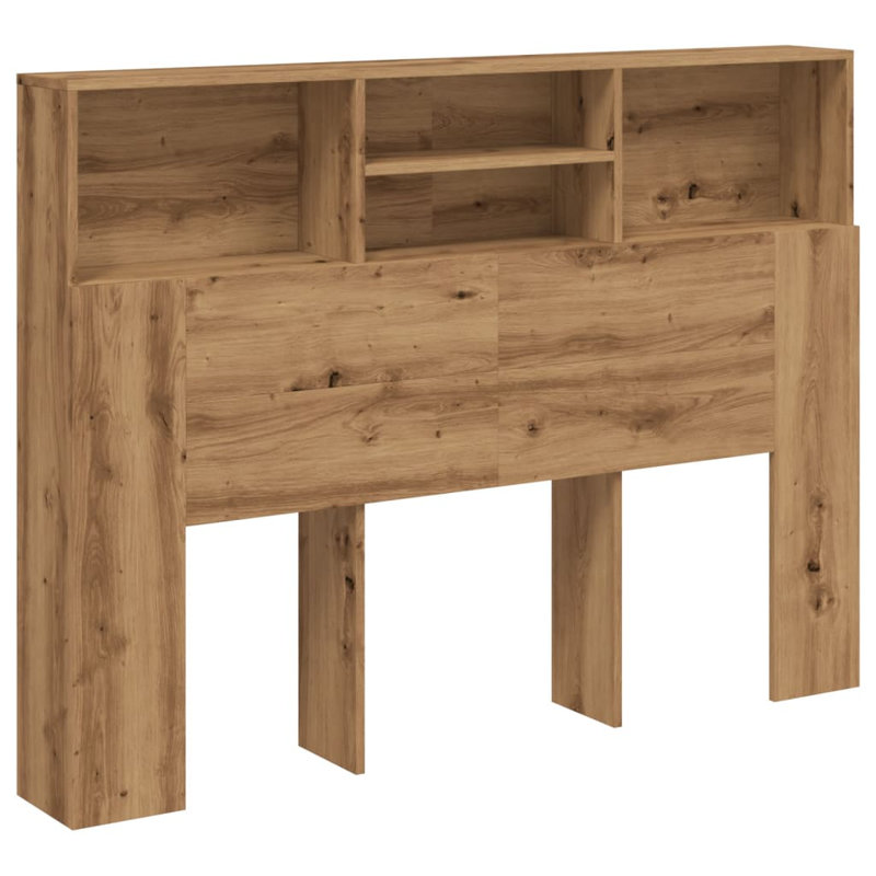 Melby Headboard Cabinet, Double (4'6), Artisan Oak