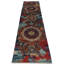 Tapis bleu marine et rouge de haute qualité noué à la main