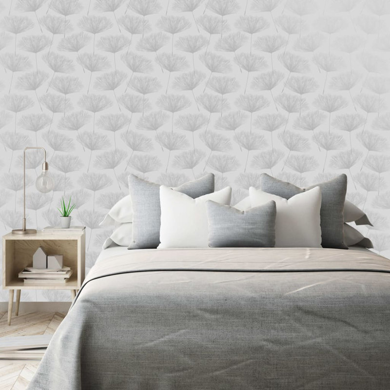 Dutch Wallcoverings Wallpaper Fleur, Grey