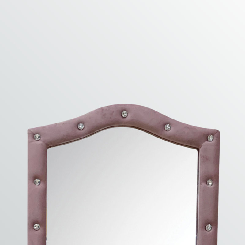 Miroir Montreux en tissu rose