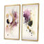 "Mouvement mauve profond", 2 pièces sur toile-278441613-278441614