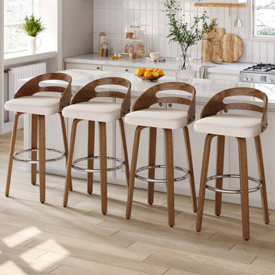 Mahtab Modern Upholstered Swivel Counter & Bar Stools