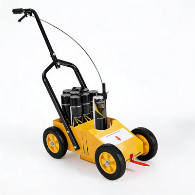 Heavy Duty Adjustable Line Striping Cart - 2-6" Width - Compatible with Inverted Spray Paint - Ideal for Parking Lots, Lawns, Fields, Road Marking - Durable Outdoor Garden Tool - Standard