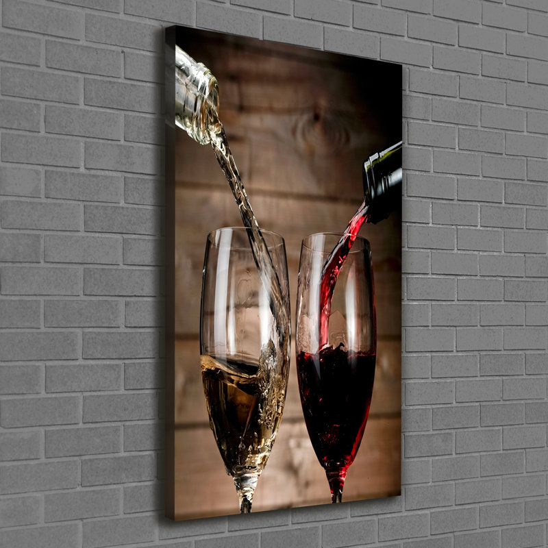 Wine In Glasses - Wrapped Canvas Print