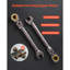 Flex-Head Ratcheting Wrench Set, 12-Piece Metric 8 mm to 19 mm, 72 Teeth, Cr-V Steel Ratchet Flexible Combination Wrench Set with Roll Up Pouch, for General Household and Automotive Repairs