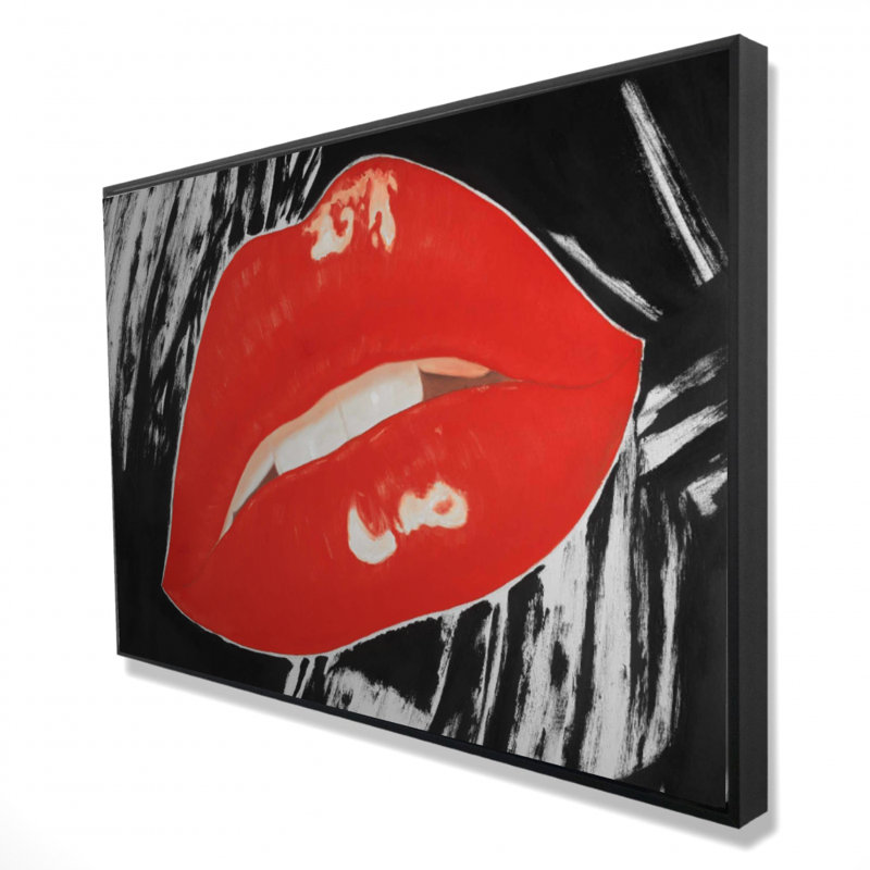 «Kissable brillant sur un fond noir» sur toile