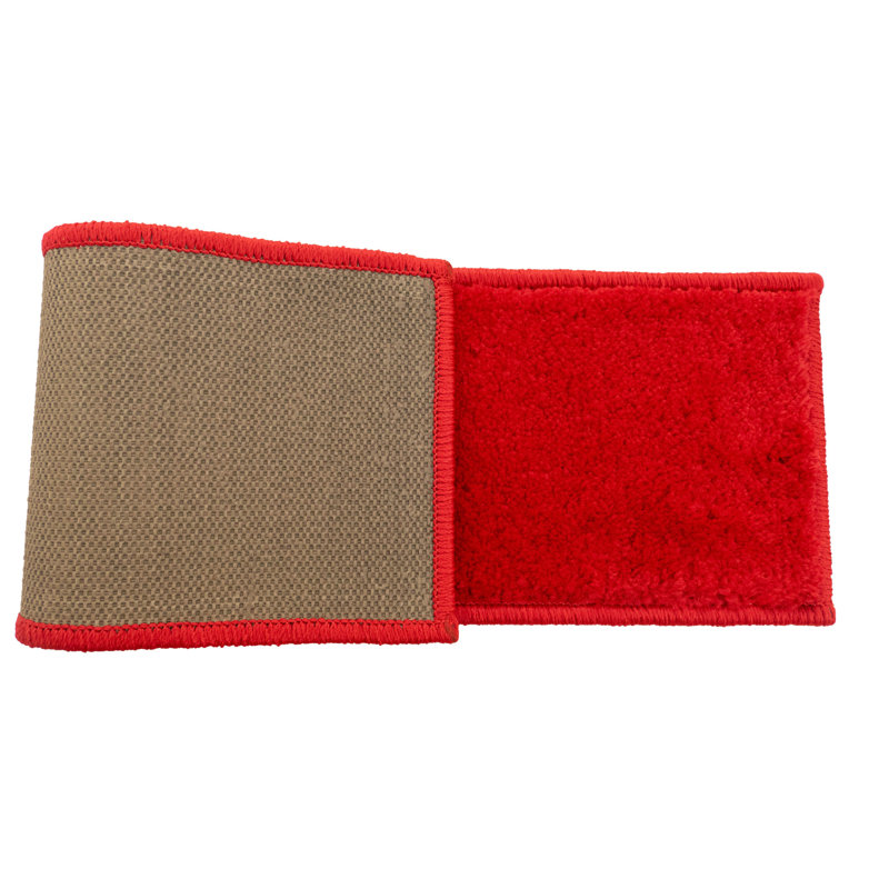 Tapis d'escalier antibactérien lavable sur mesure, Tapis de couloir 11 po x 26 po, Rouge
