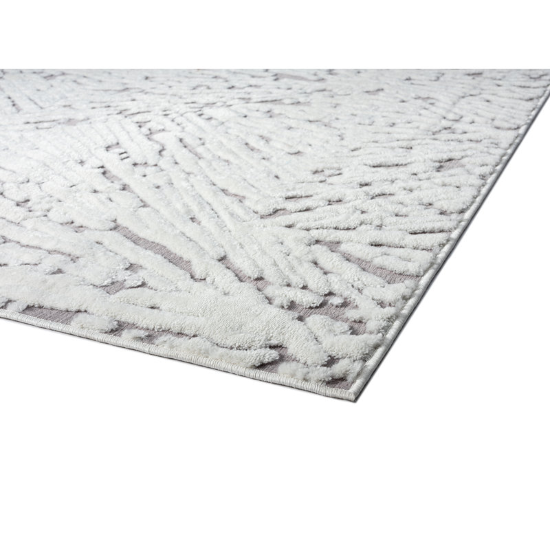 Tapis abstrait blanc, Rectangle 5 pi x 8 pi