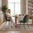 Monno Chenille Fabric Upholstered Dining Chairs Armless Side Chairs with Color-Matched Metal Frame-442354248
