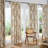 Linen Blend Leaf Print Blackout Curtains for Living Room-109972617-109972619