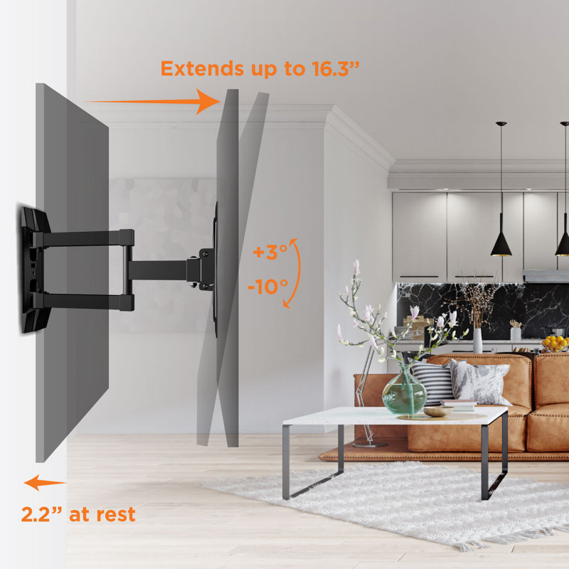Articulating Full-Motion TV Wall Mount for 26″–45″ Screens – Swivel, Tilt & Extend, Holds up to 77 lbs, VESA Compatible