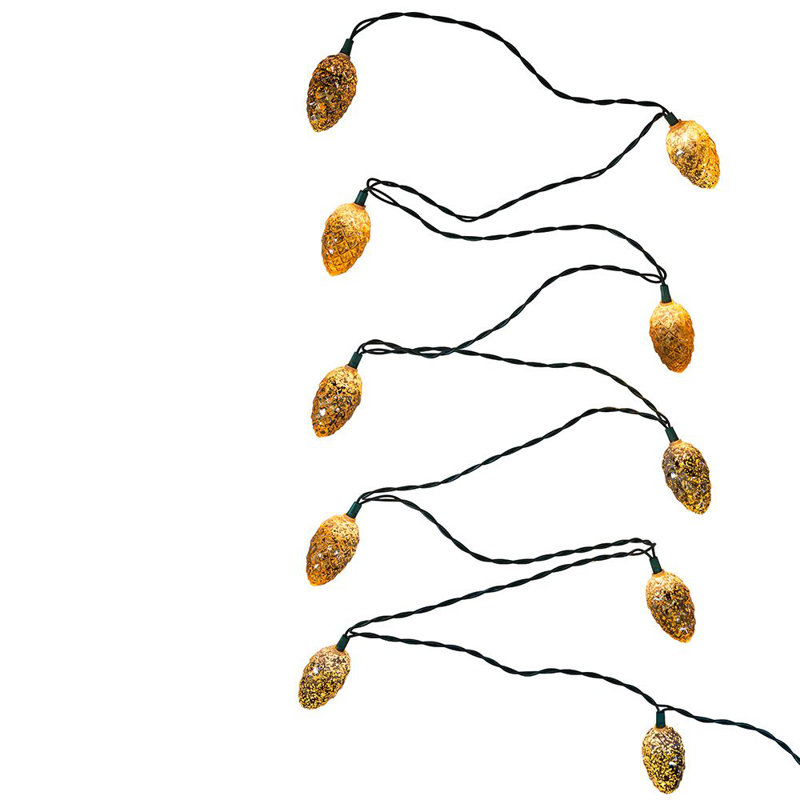 Kurt Adler UL 10-Light Pinecone Light Set