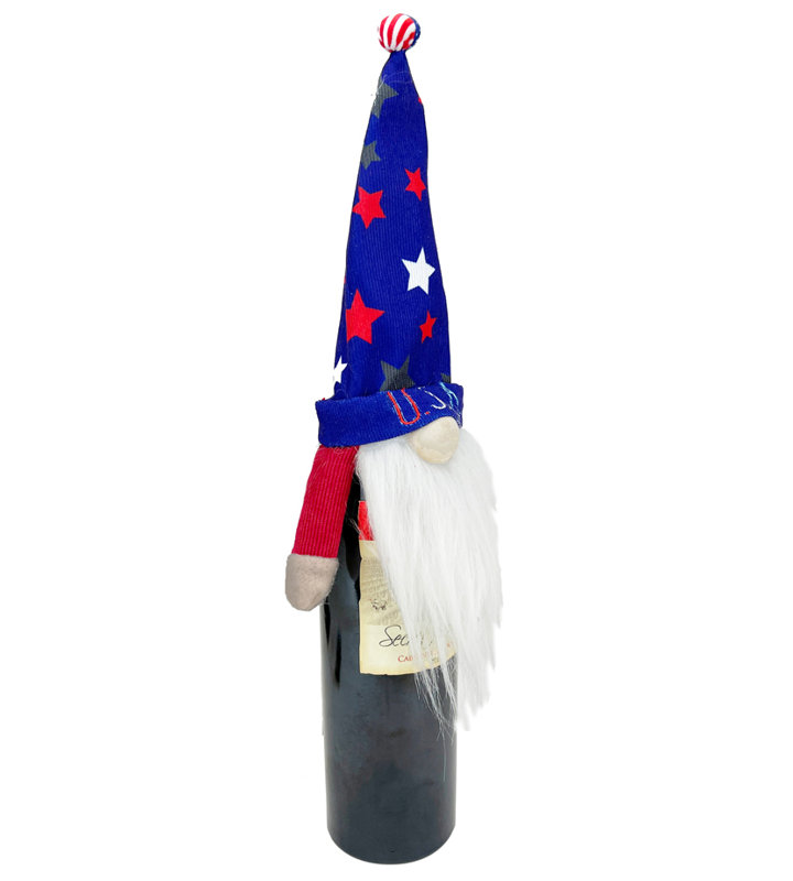 Décoration de couvercle de bouteille de vin USA Gnome