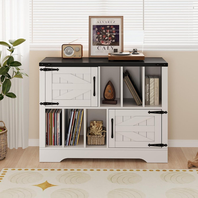 76.2cm H Media Shelves, White