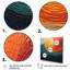 Teal Orange Op Art Rhythmic Illusion III - Abstract Wall Art Prints-91786693-91786694