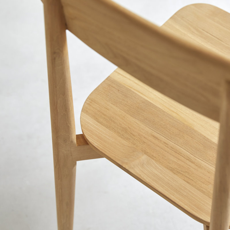 Jonak 46cm H Solid Wood Side Chair in Beige