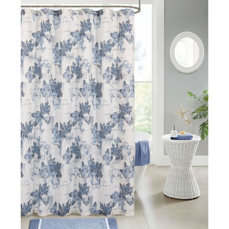 Gertz Shower Curtain with Hooks Included