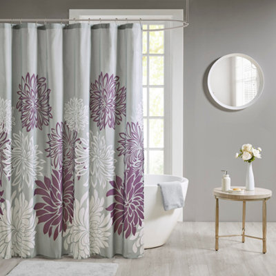 Rideau de douche à imprimé floral