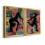 Patchwork Athlète I - ensemble de 2 reproductions d'art sur toile encadrées-1227559290-1227559300