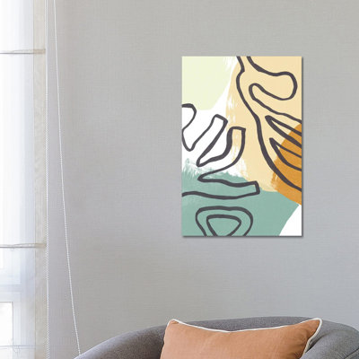 Midcentury Modern Coral II by June Erica Vess - Wrapped Canvas Painting