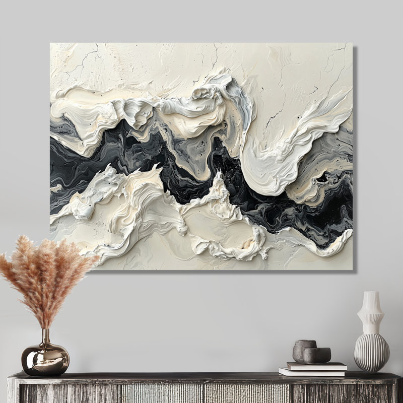 «Modern Marble Mouillage», impression sur métal moderne, H 12 po x l 20 po
