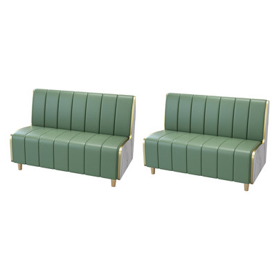 Light Luxury Simple Cafe Restaurant Bench Faux Leather Upholstered Bench