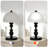 8" Vintage Table Lamp With Frosted Glass Dome Shade (Bulb Included)