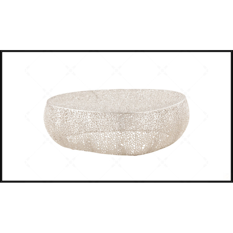 Table basse ovale, Argent argent