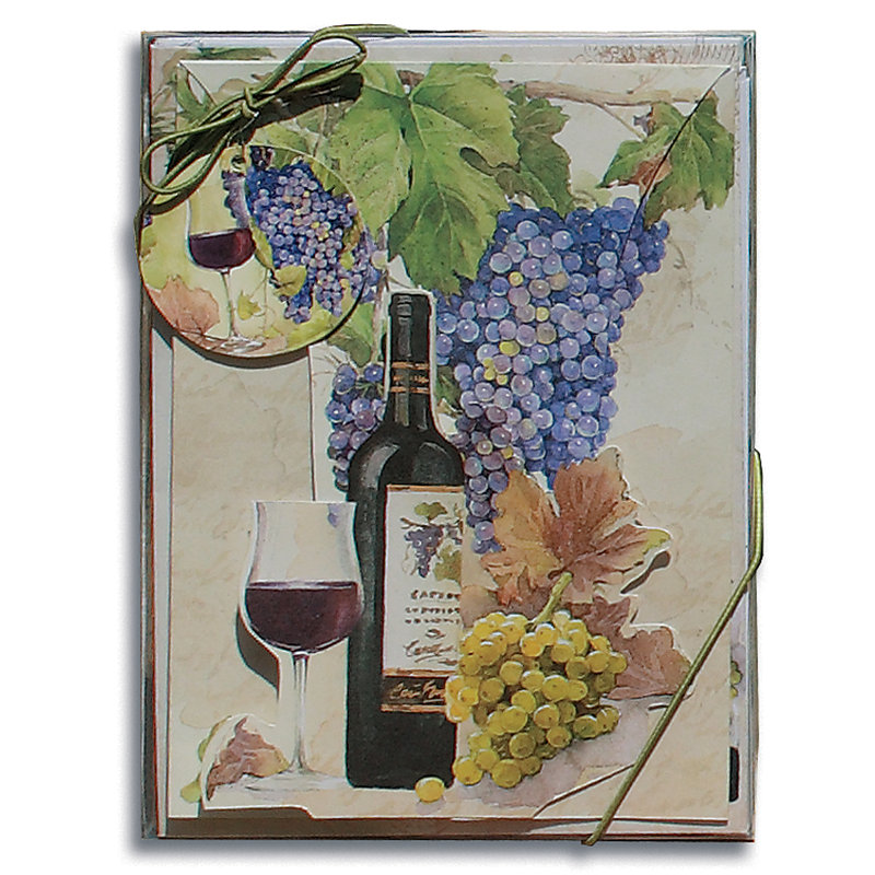 Lissom Design Folded Pop-up Notecards, Winery